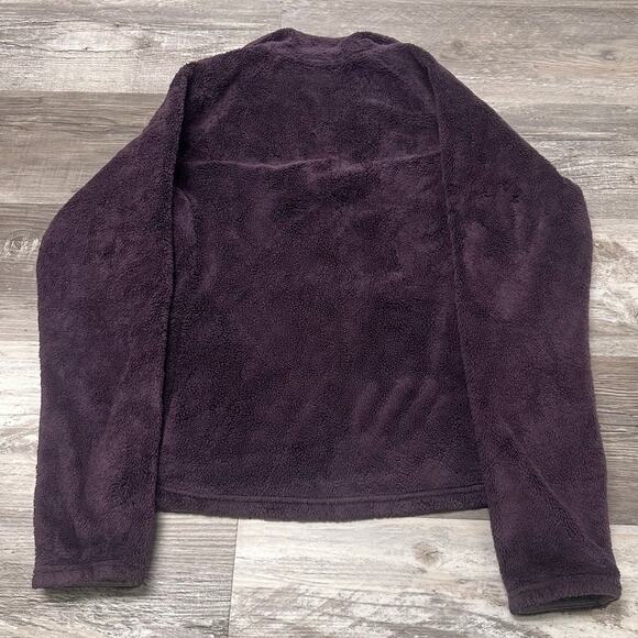 The North Face Purple Womens Small 1/4 Zip Mock Neck Soft Fleece Pullover Jacket - Picture 3 of 8